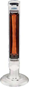 Vinco Stufa Elettrica al Carbonio a Torretta Piantana Oscillante Potenza 1000 Watt colore Bianco - 75180