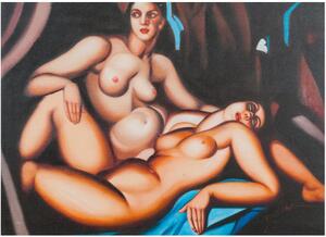 Quadro olio su tela dipinto a mano nudi di donna