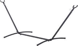 VivaGarden Supporto per Amaca da Giardino in Metallo 280x120x110 cm Portata 150 Kg colore Nero