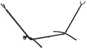 VivaGarden Supporto per Amaca da Giardino in Metallo 290x120x115 cm Portata 220 Kg colore Nero
