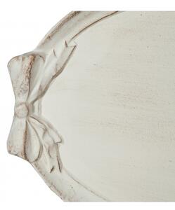 Vassoio in legno finitura bianco anticato L37xPR26xH3,5 cm