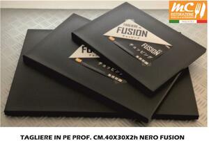 Mc Ristorazione Tagliere In Pe Prof. cm 40x30x2h Nero Fusion - TMC7866