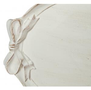 Vassoio in legno finitura bianco anticato L53xPR36xH5 cm