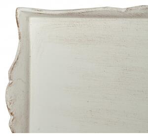Vassoio in legno finitura bianco anticato L40xPR30xH5 cm