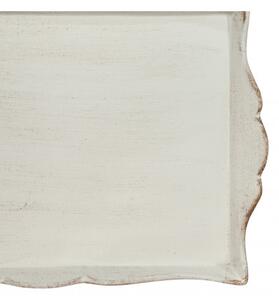 Vassoio in legno finitura bianco anticato L40xPR30xH5 cm