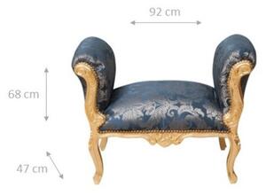 Panchetta stile francese Luigi XVI in legno massello di faggio