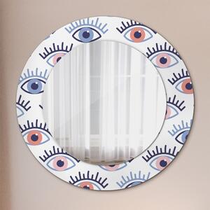 Specchio rotondo stampato Stile degli occhi moderni fi 50 cm