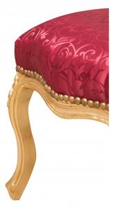 Panchetto poggiapiedi stile francese Luigi XVI in legno massello di faggio