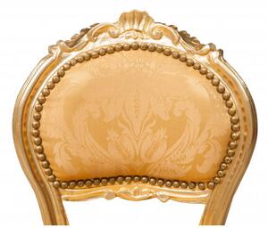Sedia stile francese Luigi XVI in legno massello di faggio ORO/ORO