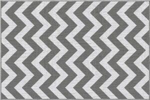 DecHome Tappeto da Esterno Reversibile con Fantasia Geometrica 121x182 cm colore Grigio/Bianco - R3470LG