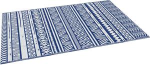 DecHome Tappeto per Esterno 182x274 cm Pieghevole e Reversibile in Polipropilene colore Blu e Bianco - A3040DBAO86