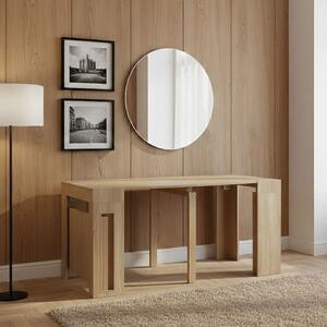 DecHome Tavolo Consolle Allungabile 3 metri Ingresso Design Moderno 45/96/147/198/249/300 X 90 cm colore Rovere Chiaro