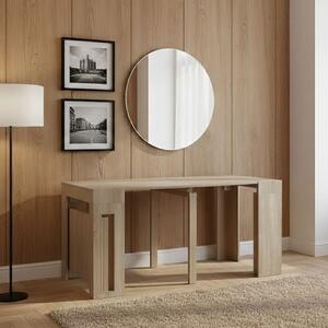DecHome Tavolo Consolle Allungabile 3 metri Ingresso Design Moderno con Venature Dimensioni 45/96/147/198/249/300 X 90 cm colore Rovere Grigio