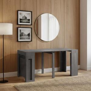 DecHome Tavolo Consolle Allungabile 3 metri Ingresso Design Moderno Effetto Cemento 45/96/147/198/249/300 X 90 cm colore Cemento