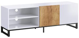 HOMCOM Mobile TV fino a 55 Pollici, Porta TV con Ripiani Regolabili, Bianco | Aosom Italy