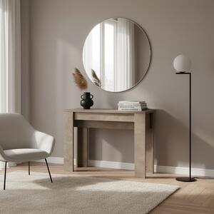 DecHome Tavolo Consolle Allungabile Ingresso Design Moderno con 4 Prolunghe Dimensioni 78,5-252x54x78 cm colore Rovere