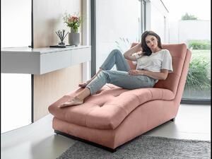 Chaise longue Cervinia poltrona divano relax - Tessuto marrone