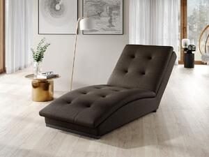 Chaise longue Cervinia poltrona divano relax - Tessuto marrone