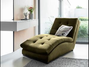 Chaise longue Cervinia poltrona divano relax - Tessuto verde oliva