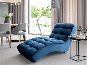 Chaise longue Cortina poltrona divano relax - Tessuto blu