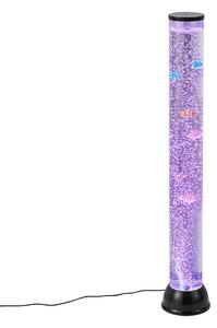 Tubo a bolle nero 90 cm con LED RGB - Zoop