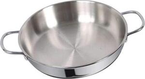 Metalsomma Tegame a Induzione in Acciaio Inox 2 Manici Utilizzabile in Forno cm 16 - Dune