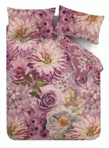 Set copripiumino e federa rosa per letto singolo 135x200 cm Rosemoor Floral – RHS