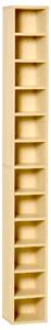 HOMCOM Mobile Libreria Porta CD a 12 Ripiani per 204 CD, in MDF e Truciolato, 21x20x175 cm, color Legno