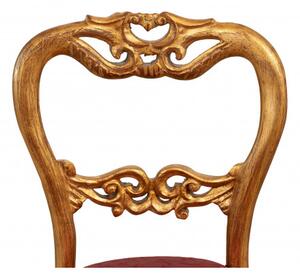 Sedia poltroncina stile francese Luigi XVI in legno massello di faggio