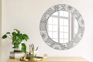 Specchio rotondo stampato Ornamenti geometrici fi 50 cm