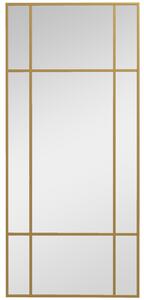 HOMCOM Specchio da Parete Stile Finestra con Montaggio Verticale e Orizzontale, 110x50cm, Oro|Aosom