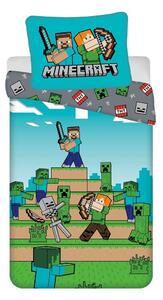 Set copripiumino e federa da bambini in cotone per letto singolo 140x200 cm Minecraft "We got this" – Jerry Fabrics