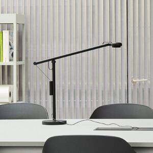 HAY Lampada da scrivania Fifty-Fifty, dimmerabile, Nero, Studio / Ufficio, Alluminio, Design, Lampada da tavolo LED