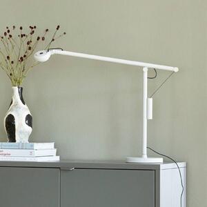 HAY Lampada da scrivania Fifty-Fifty, dimmerabile, Alluminio / Grigio / Zincato, Studio / Ufficio, Alluminio, Design, Lampada da tavolo LED