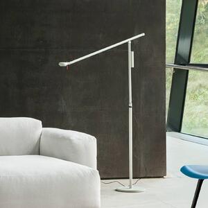 HAY Lampada da terra Fifty-Fifty, dimmerabile, Alluminio / Grigio / Zincato, Soggiorno / Sala da pranzo, Alluminio, Design, Lampada da terra
