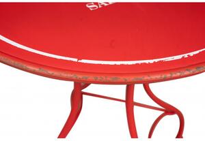 Tavolo "Bistro de Paris" in ferro finitura rosso anticata L72xPR72xH75 cm