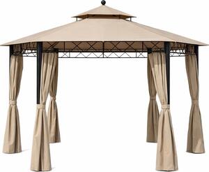 Giardini del Re Teli per Gazebo 3x3 mt Set 4 Teli Laterali Colore Bianco - Eden