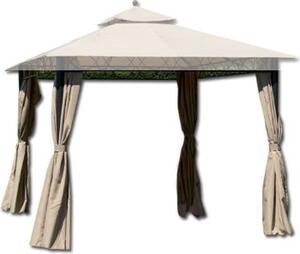 Giardini del Re Teli per Gazebo 3x3 mt Set 4 Teli Laterali Colore Bianco - Eden