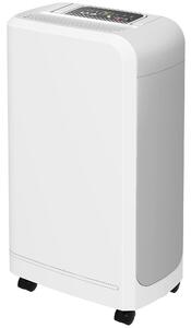 HOMCOM Deumidificatore Portatile Touch da 12L con Tubo di Scarico, Timer e Filtro, in ABS, 28x18x50.6 cm, Bianco