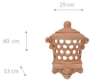 Lanterna Lampada da parete da appendere in Terracotta 100% Made in Italy interamente Lavorata a Mano