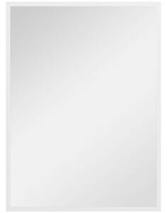 HOMCOM Specchio da Parete Rettangolare con Ganci, in Vetro e MDF, 60x80 cm, Bianco | Aosom Italy