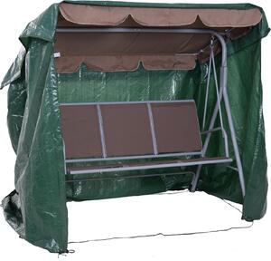 VivaGarden Telo Di Copertura Per Mobili da Esterno Impermeabile Anti Muffa con Fissaggio In Pe Verde 215x155x150 cm
