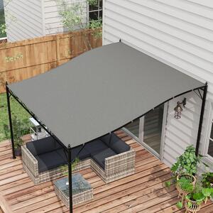 VivaGarden Telo Copertura per Pergola 3x3 m in Poliestere con 16 Fori di Drenaggio Dimensioni 297x297 cm colore Grigio Scuro