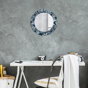 Specchio rotondo cornice con stampa Collage fi 50 cm
