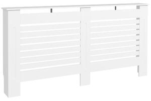 HOMCOM Copritermosifoni a Doghe con Ripiano Portaoggetti, in Legno, 152x19x81 cm, Bianco | Aosom Italy