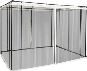 VivaGarden Telo per Gazebo Zanzariera Universale con Cerniere 302x207 cm colore Nero/Beige