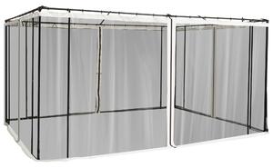 VivaGarden Telo per Gazebo Zanzariera Universale con Cerniere 335x207 cm colore Nero/Beige