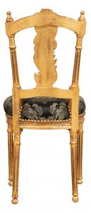 Sedia poltrona stile francese Luigi XVI in legno massello di faggio
