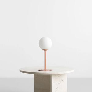ALDEX Lampada da tavolo Joel, alta 35 cm, corallo/bianco