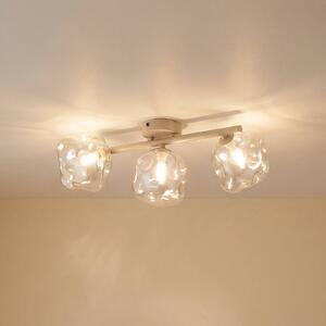 Plafoniera soffitto Lava TK Lighting, dimmerabile, Crema / Ambra, Soggiorno / Sala da pranzo, Vetro, Moderno, Plafoniera